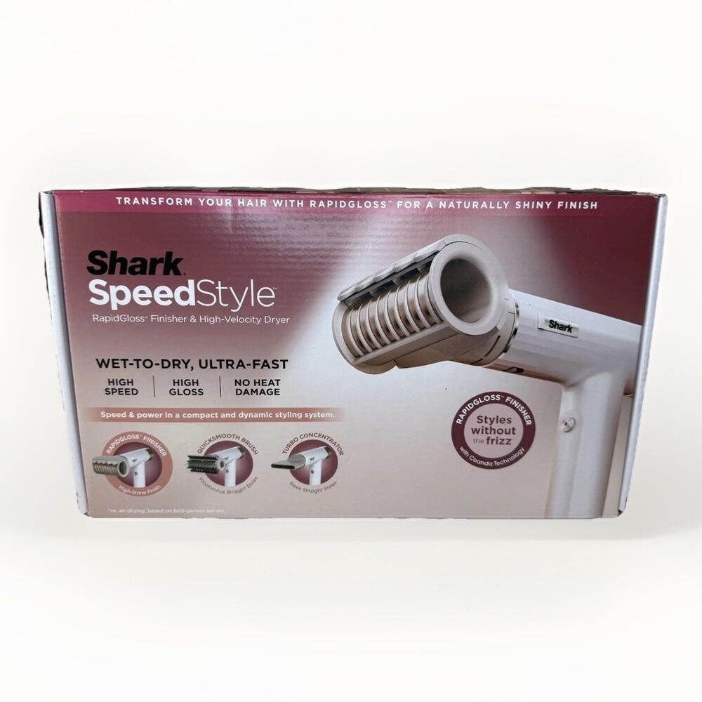 Shark SpeedStyle RapidGloss Finisher High-Velocity Dryer NEW OPEN BOX